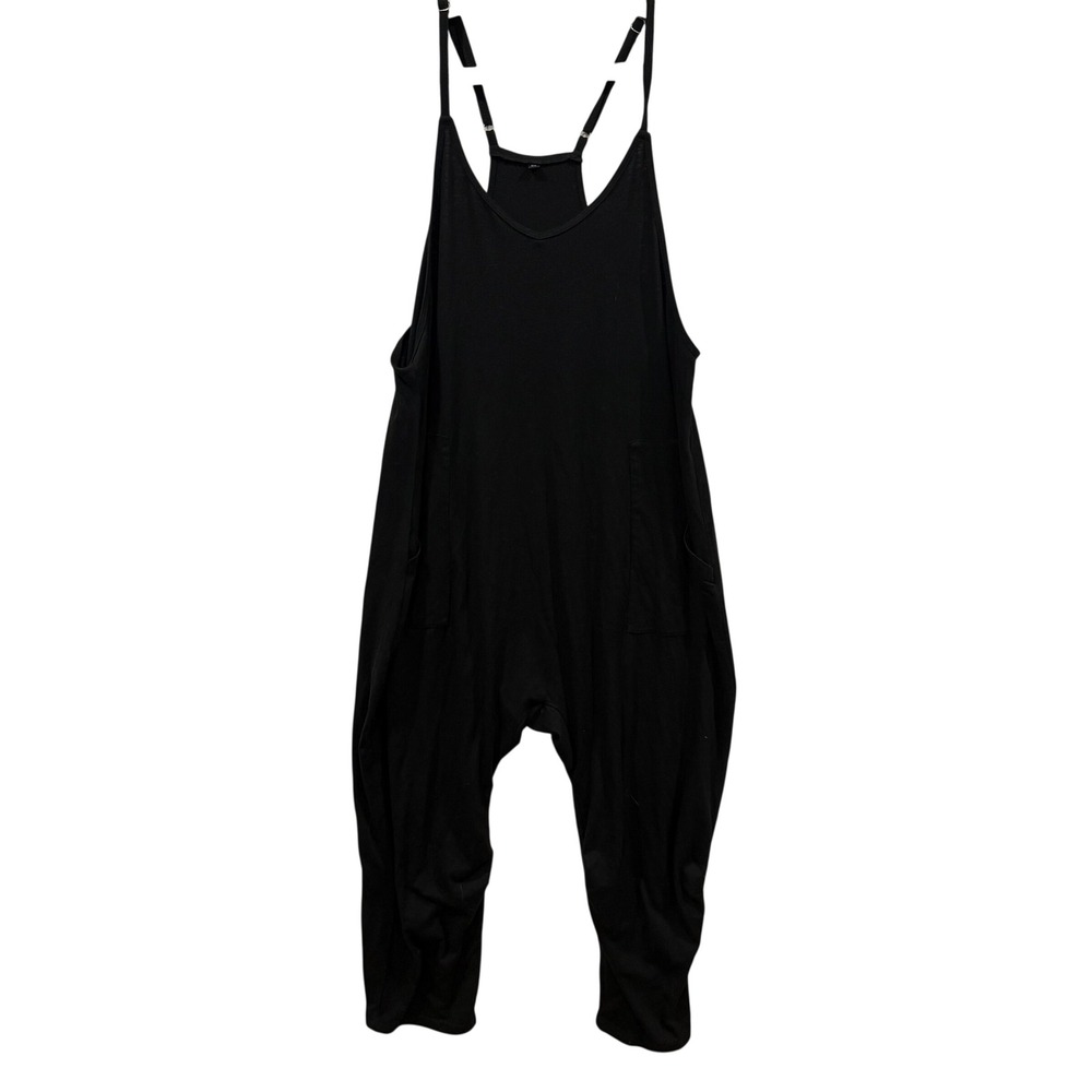 Womens Black Harem Jumpsuit XS Sleeveless Drop‎ Crotch Oversized Boho TL00015